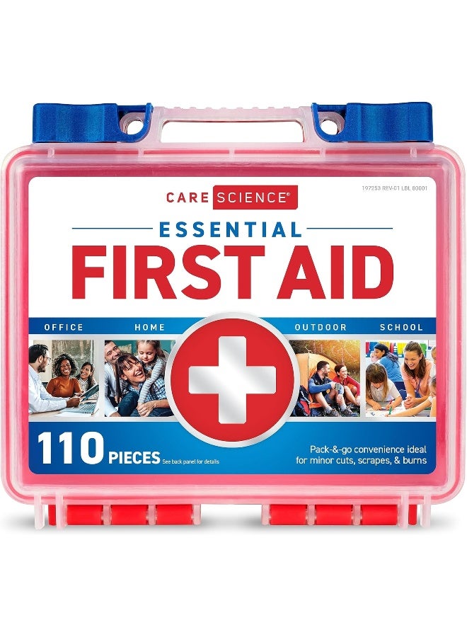 Care Science Essential First Aid Kit, 110 Pieces - Image 1